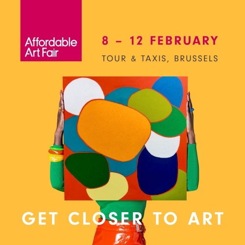Promotional artwork for Affordable Art Fair Brussels, 2023.